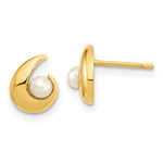 14K Madi K Polished 3.5mm Freshwater Cultured Pearl Post Earrings - Product Photo