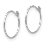 14K White Gold Sm. Endless Hoop Earrings - Product Photo