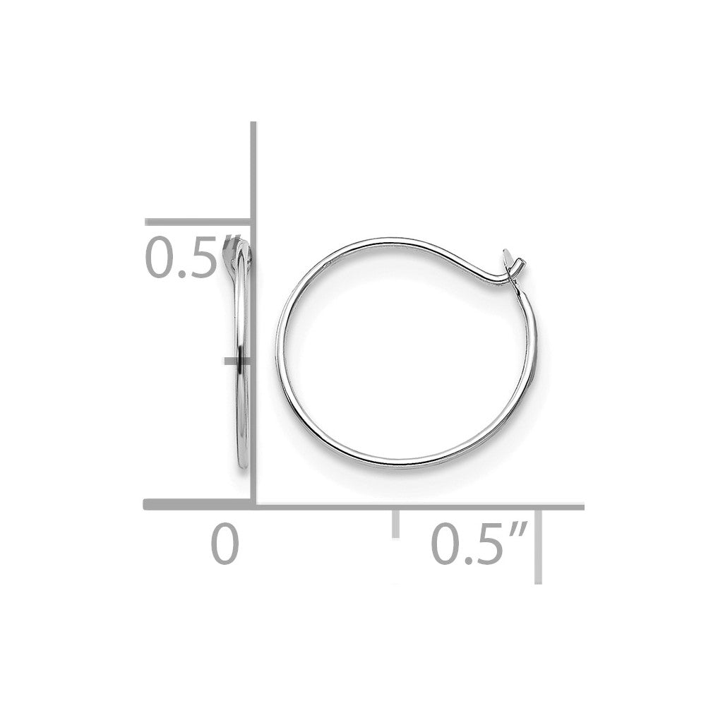 14K White Gold Sm. Endless Hoop Earrings - Product Photo