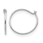14K White Gold Sm. Endless Hoop Earrings - Product Photo