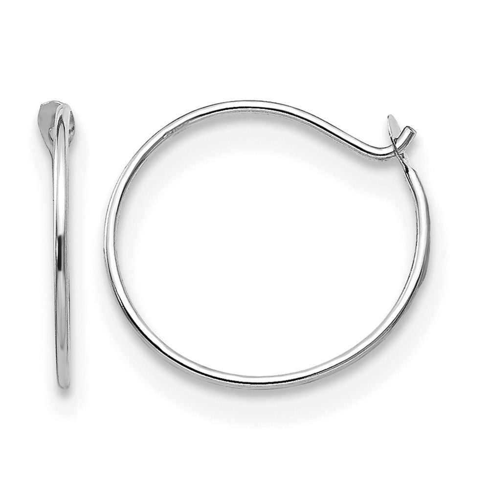 14K White Gold Sm. Endless Hoop Earrings - Product Photo