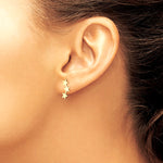 14K Yellow Gold Polished 3-Star Post Earrings - Product Photo