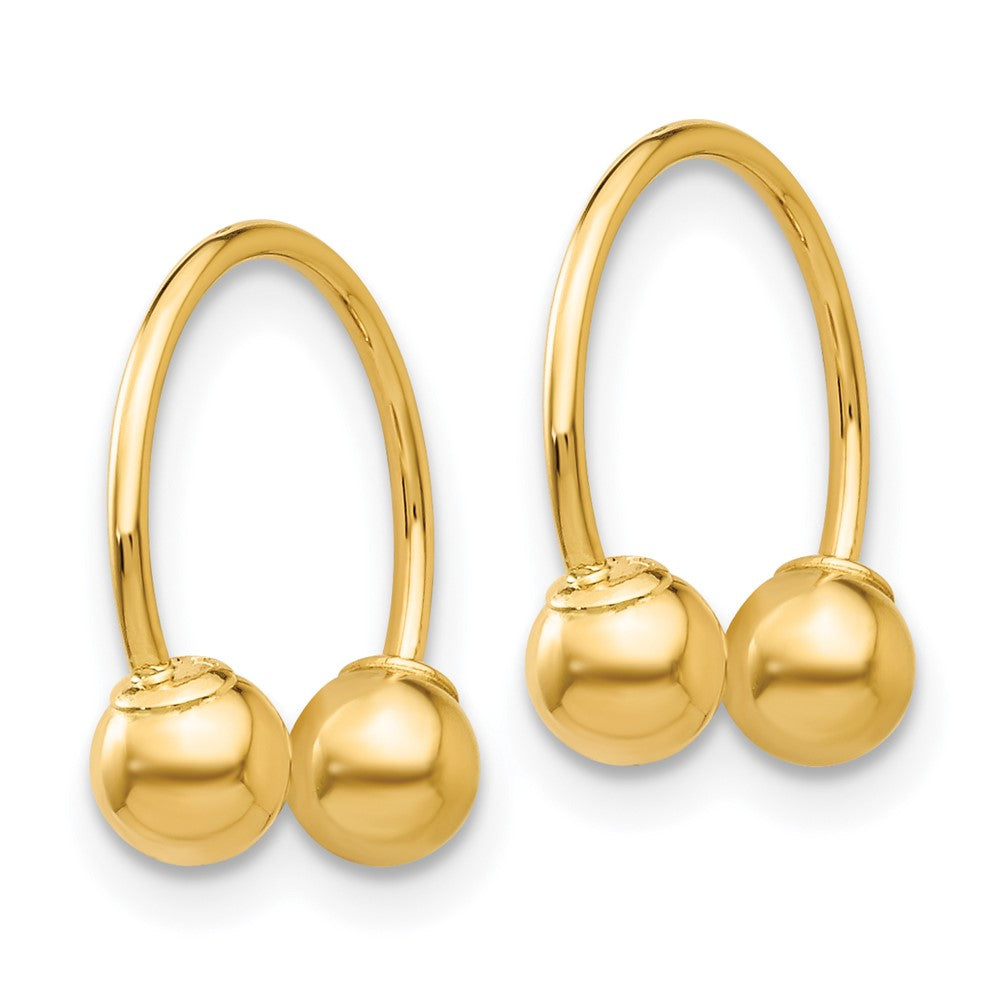 14k Madi K Open Hoop Beaded Earrings - Product Photo