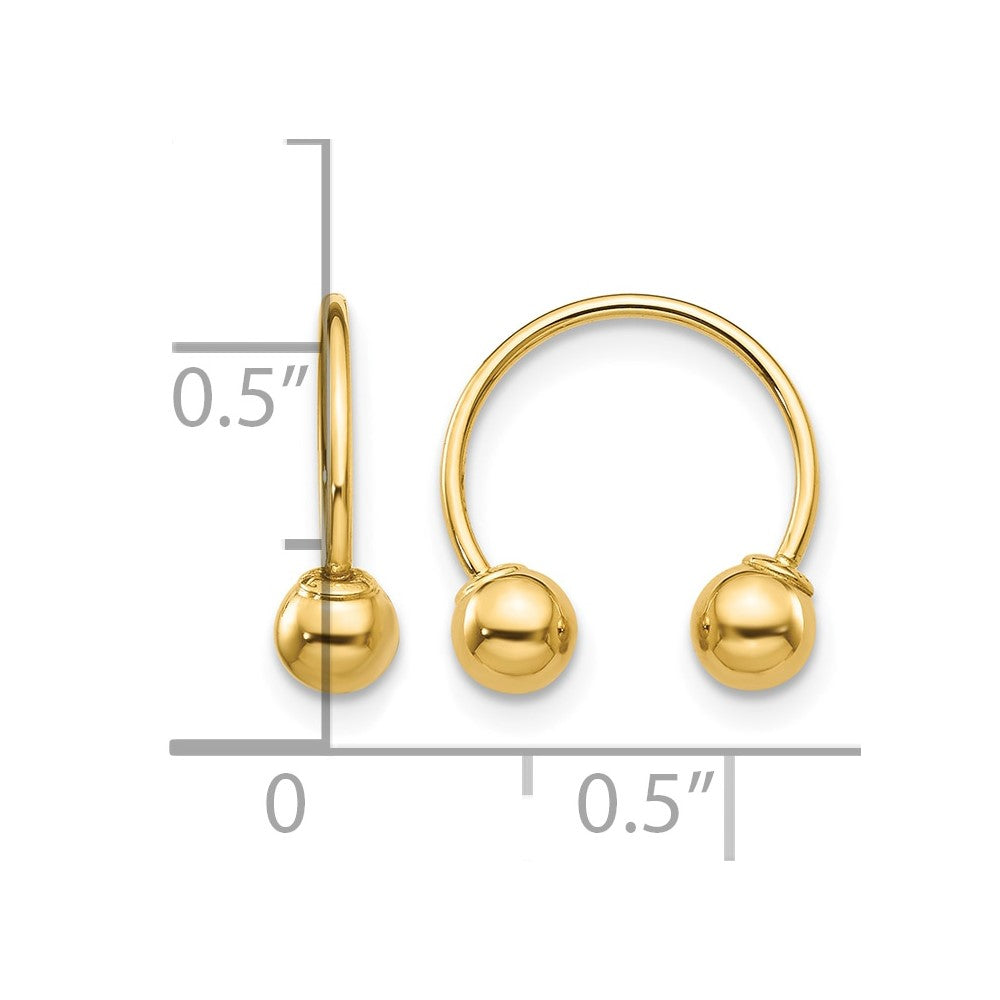 14k Madi K Open Hoop Beaded Earrings - Product Photo