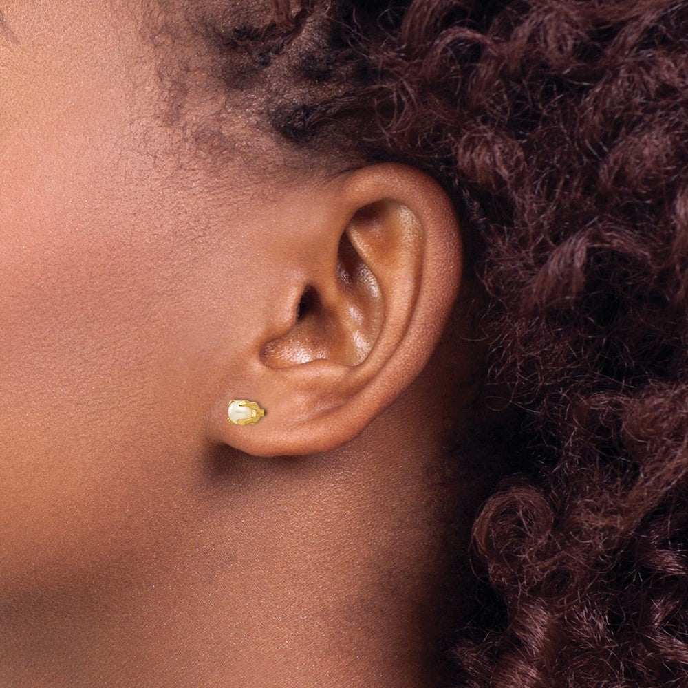 14K Yellow Gold Madi K Baby FW Cultured Pearl Earrings - Product Photo
