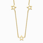 14K Yellow Gold Star with 2in Extension Necklace - Product Photo