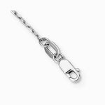 14K White Gold 3mm Mirror Beaded Rosary 24 inch Necklace - Product Photo