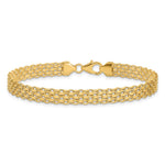 14K Yellow Gold Polished Fancy Link Bracelet - Product Photo