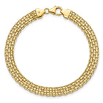 14K Yellow Gold Polished Fancy Link Bracelet - Product Photo