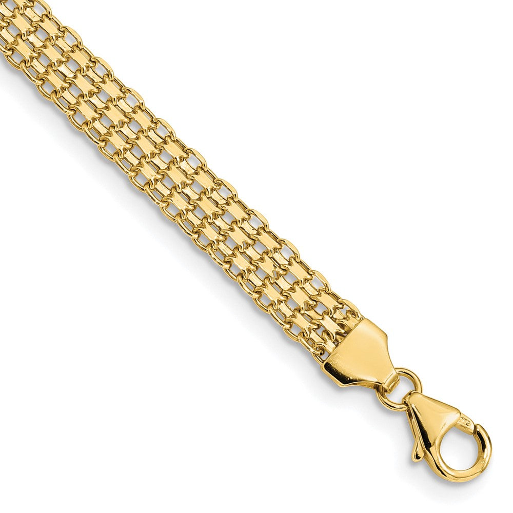 14K Yellow Gold Polished Fancy Link Bracelet