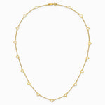 14K Yellow Gold Polished Open Hearts on Heart Link 16in Necklace - Product Photo