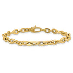 14K Yellow Gold 7.5in Polished Fancy Link Bracelet - Product Photo