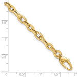 14K Yellow Gold 7.5in Polished Fancy Link Bracelet - Product Photo