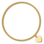 14K Heart Stretch Mesh Bracelet - Product Photo