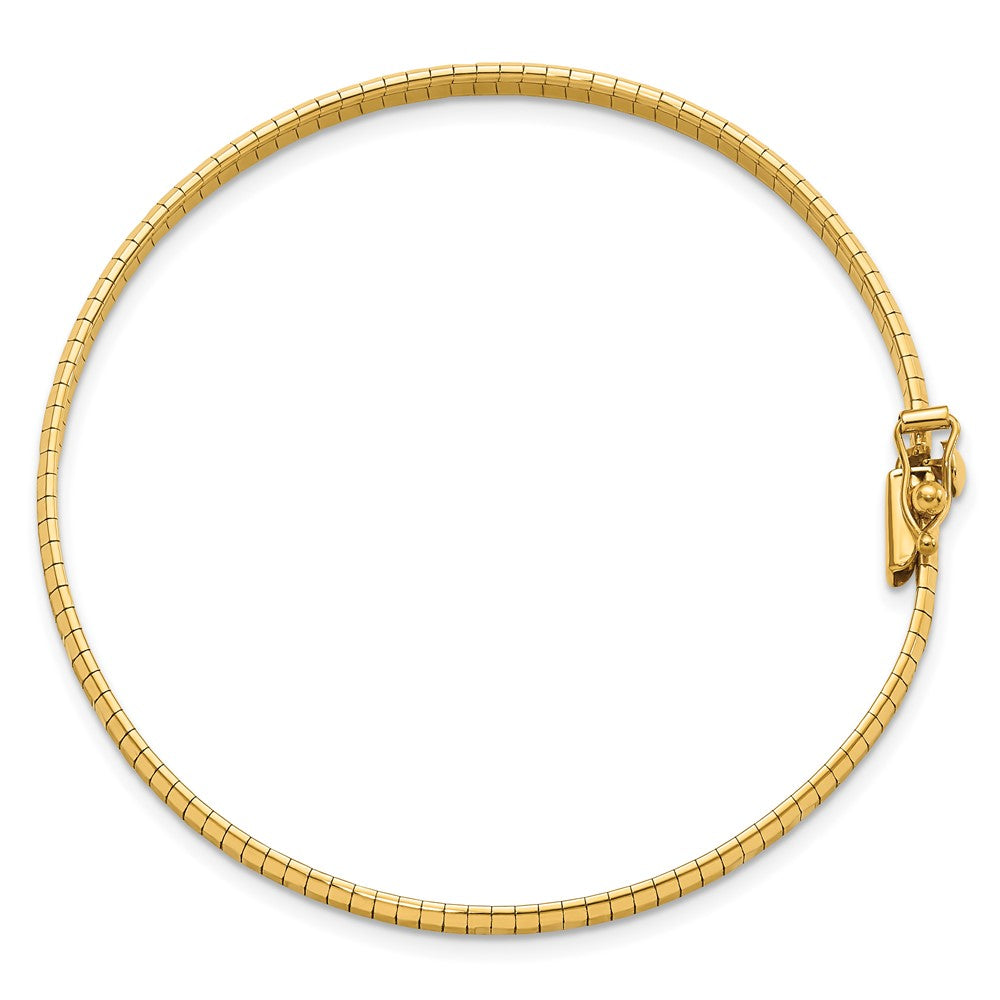 14K Yellow Polished & Satin D/C Omega Bracelet - Product Photo