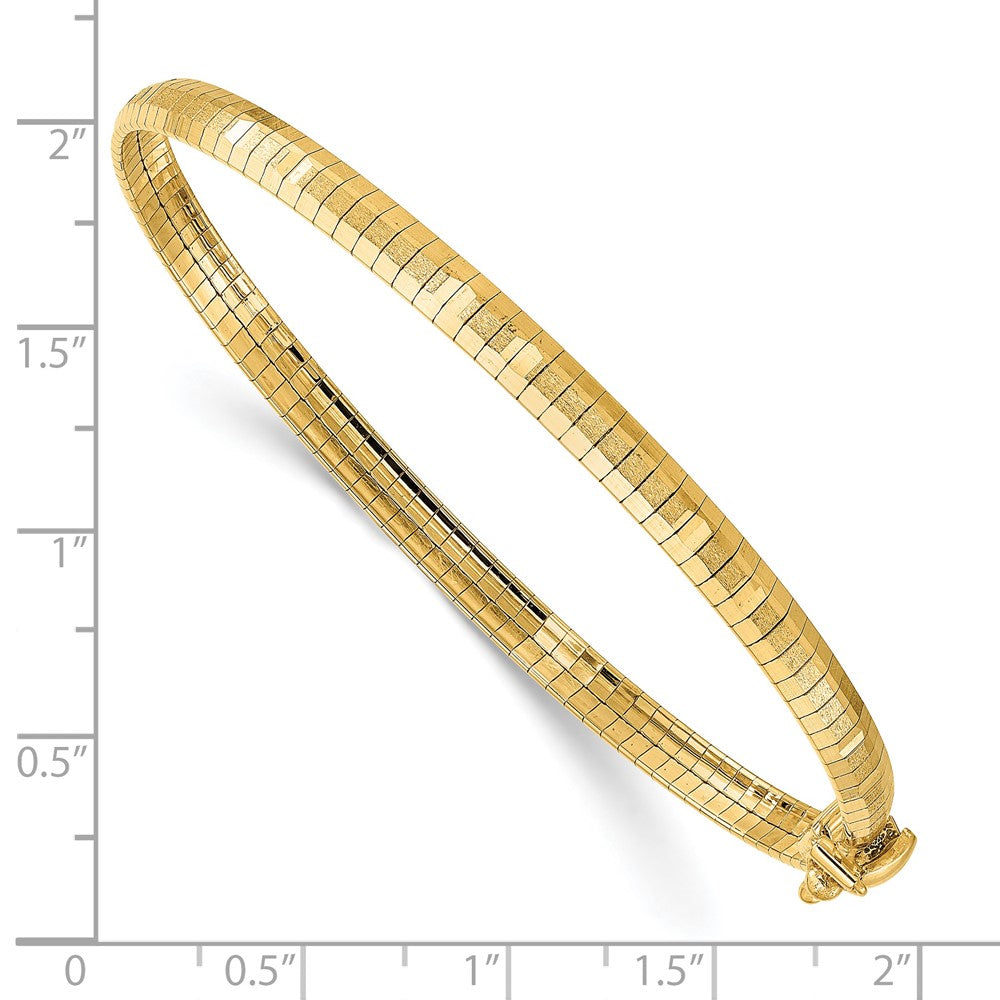 14K Yellow Polished & Satin D/C Omega Bracelet - Product Photo