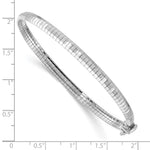 14K White Polished & Satin D/C Omega Bracelet - Product Photo