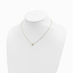 14K Yellow Gold Polished Puffed Sun 16.5in Necklace - Product Photo
