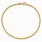 14K Yellow Gold Polished and Diamond-cut Beaded Bracelet - Product Photo