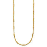 14K Diamond-cut Beaded 18in Necklace - Product Photo