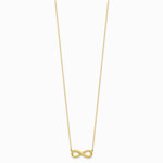 14K Yellow Gold Polished Infinity 16.5in with 1in ext Necklace - Product Photo