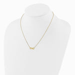 14K Yellow Gold Polished Infinity 16.5in with 1in ext Necklace - Product Photo