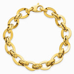 14K Yellow Gold Polished Fancy Link Bracelet - Product Photo