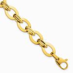 14K Yellow Gold Polished Fancy Link Bracelet - Product Photo