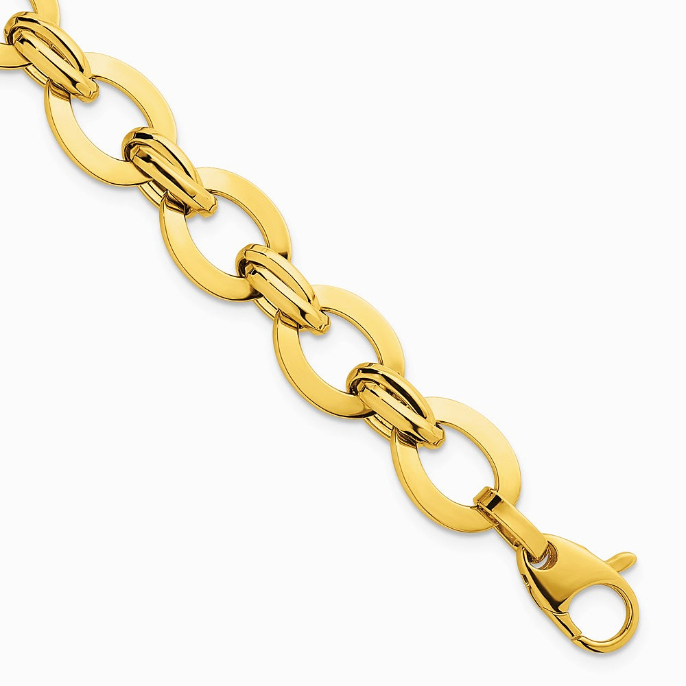 14K Yellow Gold Polished Fancy Link Bracelet