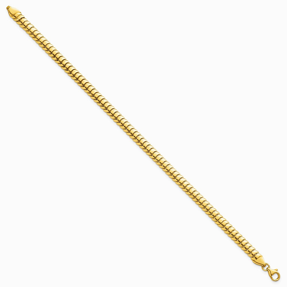 14K Yellow Gold Polished Fancy Herringbone 7.5 in Bracelet - Product Photo