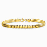 14K Yellow Gold Polished Fancy Herringbone 7.5 in Bracelet - Product Photo