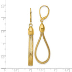 14k Polished Flexible Leverback Dangle Earrings - Product Photo