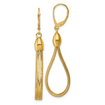 14k Polished Flexible Leverback Dangle Earrings - Product Photo