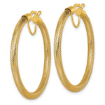 14k Polished Flexible Mesh Hinged Hoop Earrings - Product Photo