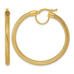 14k Polished Flexible Mesh Hinged Hoop Earrings - Product Photo