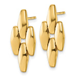 14K Polished Fancy Link Dangle Post Earrings - Product Photo