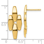 14K Polished Fancy Link Dangle Post Earrings - Product Photo