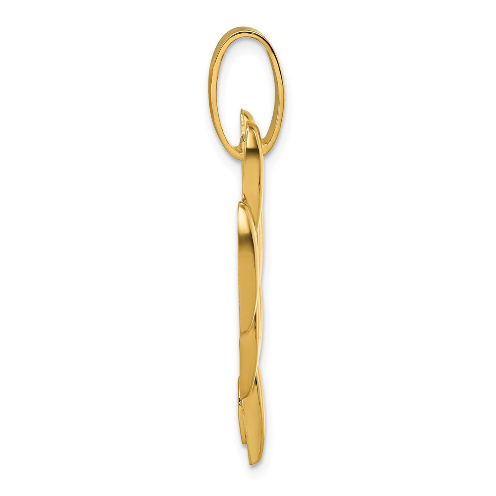 14k Polished Fancy Link Dangle Pendant - Product Photo