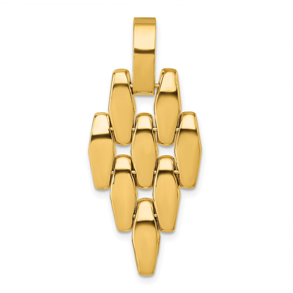 14k Polished Fancy Link Dangle Pendant - Product Photo