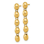 14k Polished Round Fancy Link 5.25mm Post Dangle Earrings - Product Photo