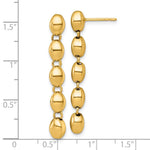 14k Polished Round Fancy Link 5.25mm Post Dangle Earrings - Product Photo