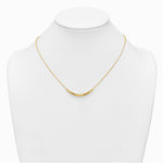 14K Yellow Gold Polished Diamond-cut and Beaded 16in w/ 2in Ext Necklace - Product Photo