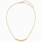 14K Yellow Gold Polished Diamond-cut and Beaded 16in w/ 2in Ext Necklace - Product Photo