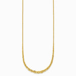 14K Yellow Gold Polished Fancy Graduated 18 inch Link Necklace - Product Photo