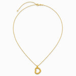 14K Yellow Gold Pol. Textured D/C Fancy Heart 16in with 2.25in Ext Necklace - Product Photo