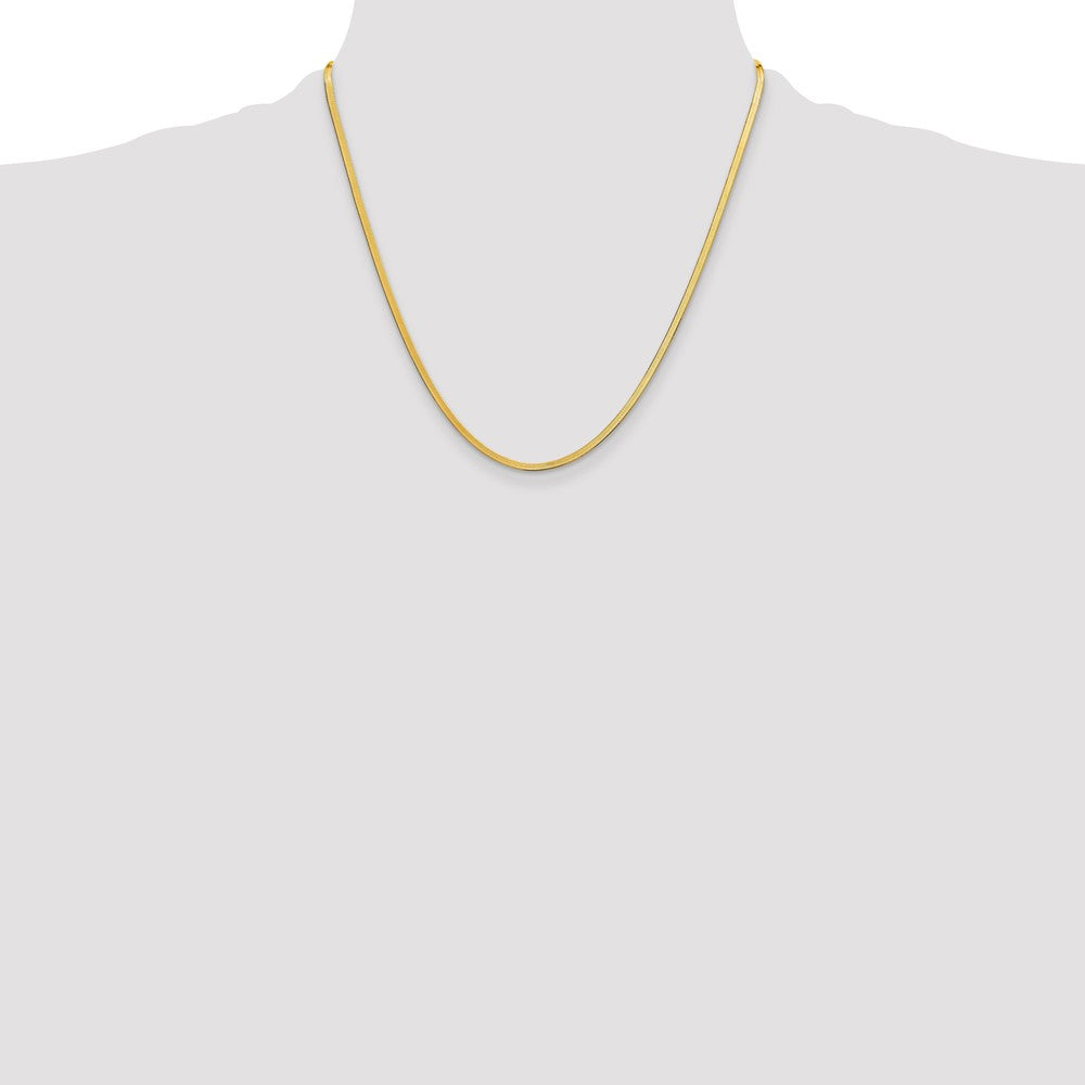 14k 2.5mm Silky Herringbone Chain - Product Photo