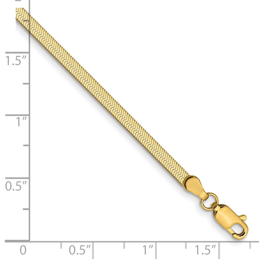 14k 2.5mm Silky Herringbone Chain - Product Photo