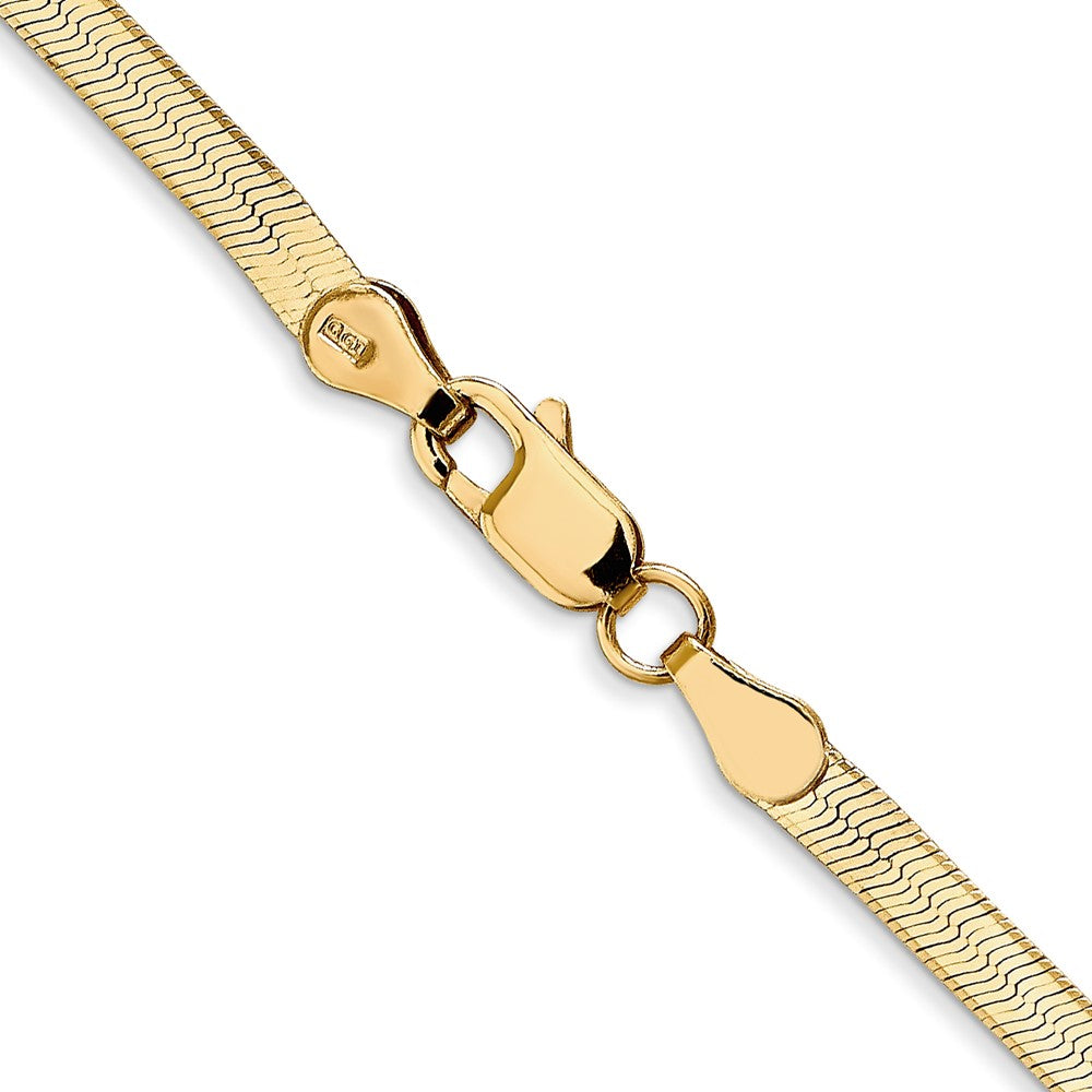 14k 3mm Silky Herringbone Chain - Product Photo