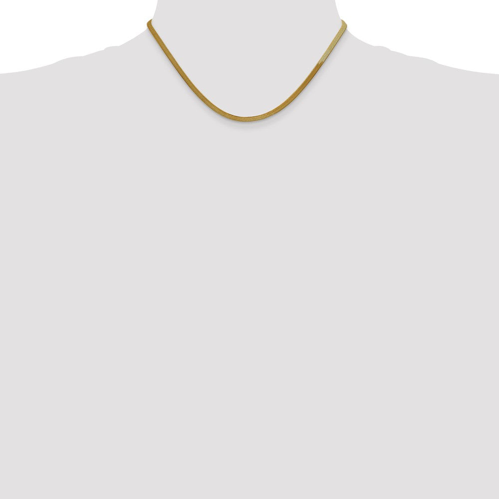 14k 3mm Silky Herringbone Chain - Product Photo