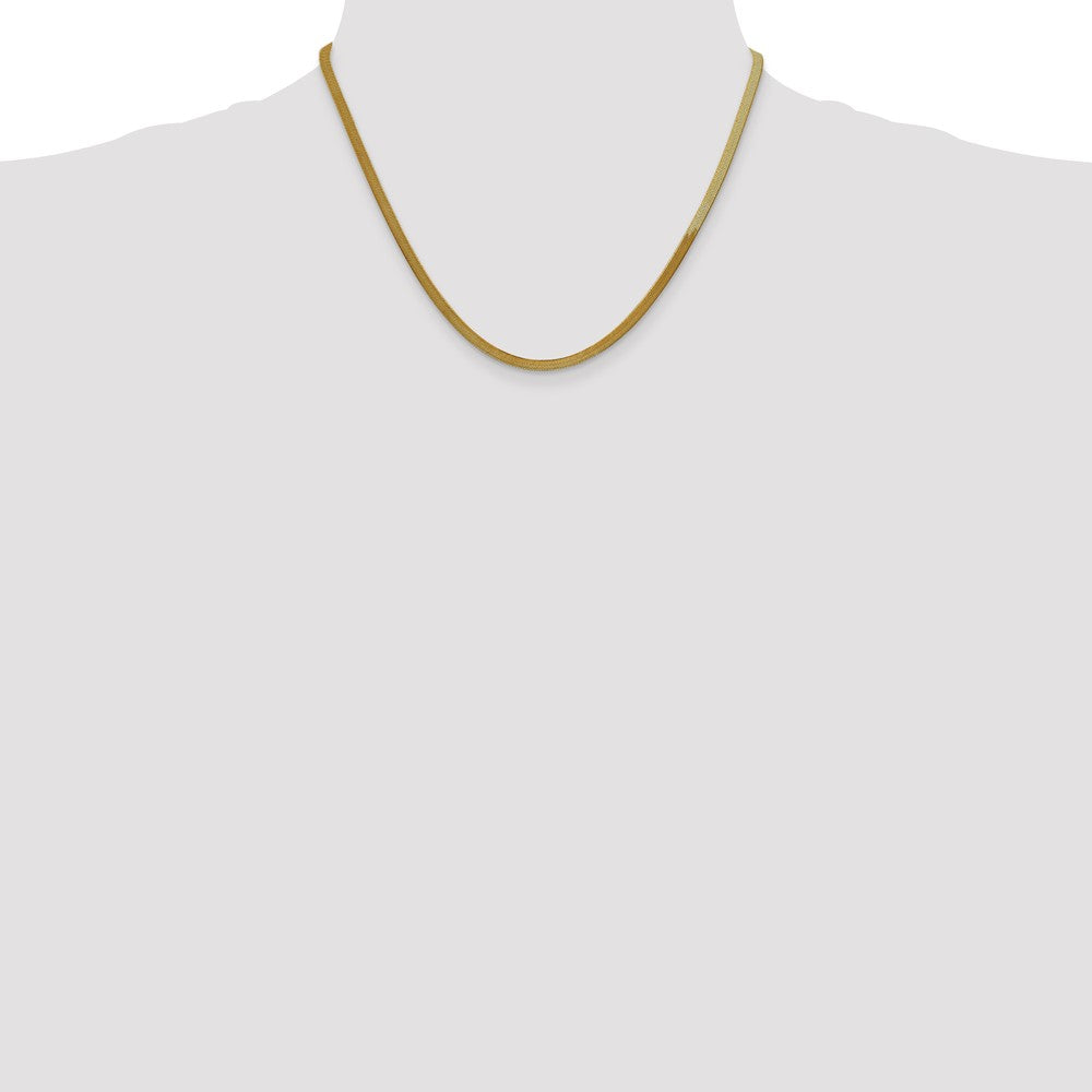 14k 3mm Silky Herringbone Chain - Product Photo
